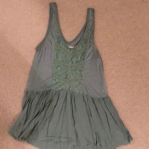 Blue/Green Lace Tank top